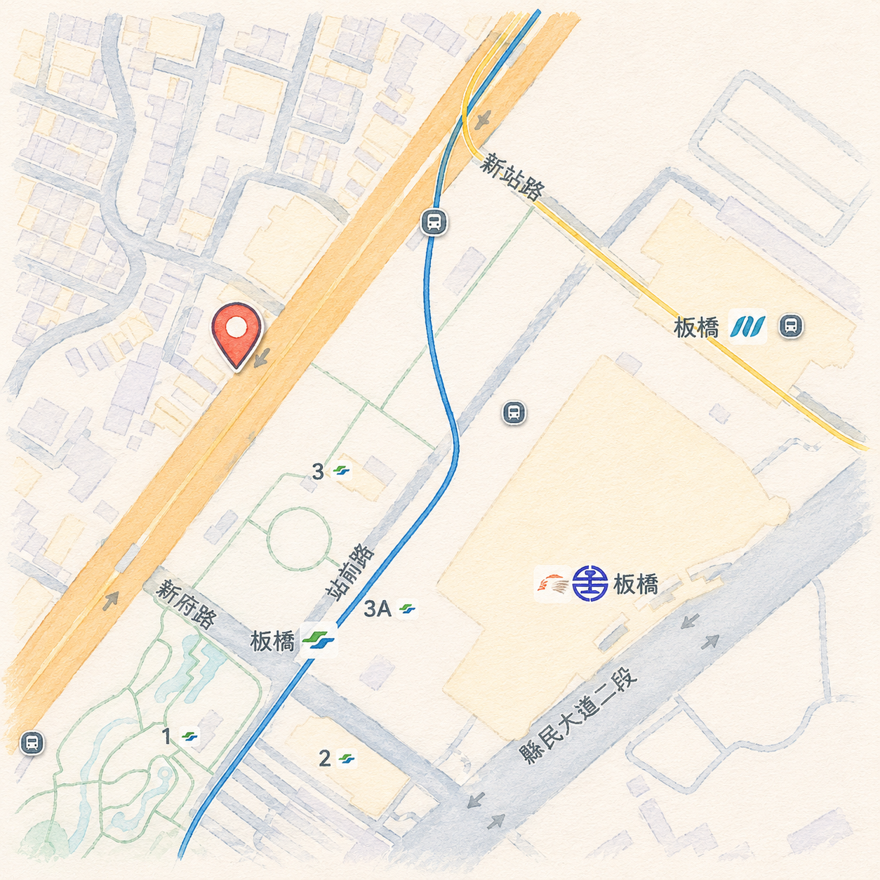 板橋兒青館周邊地圖